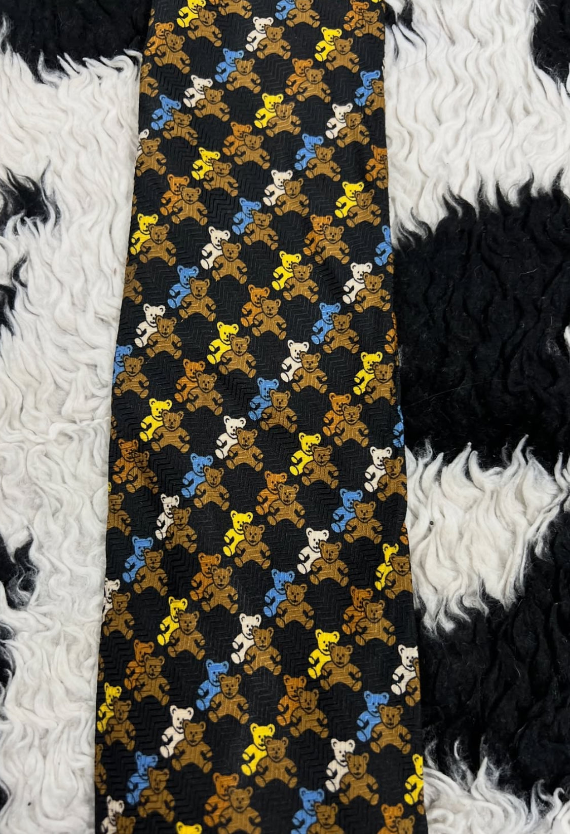 Black Teddy Bears Tie