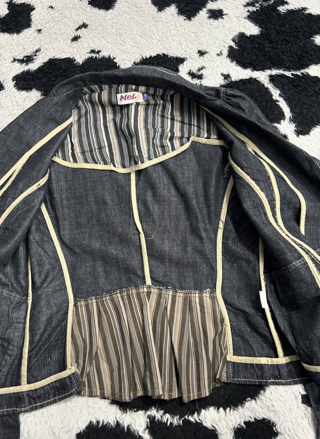Grey Denim Coat Jacket (Medium)