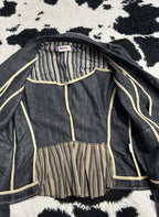 Grey Denim Coat Jacket (Medium)