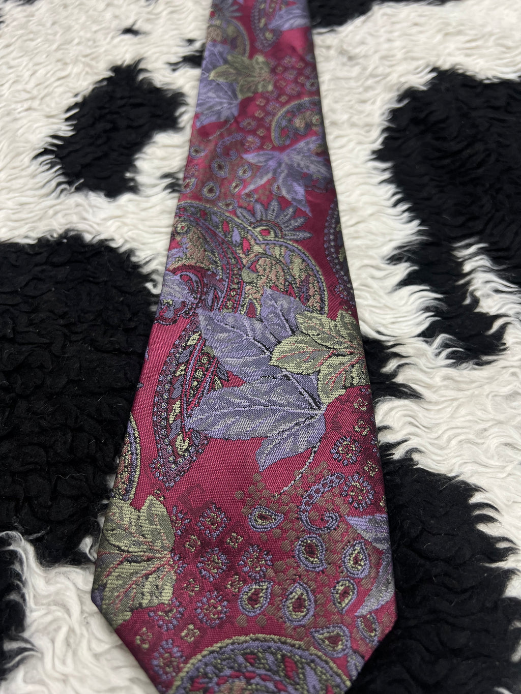 Rael Brook Paisley & Leaves Embroidered Tie