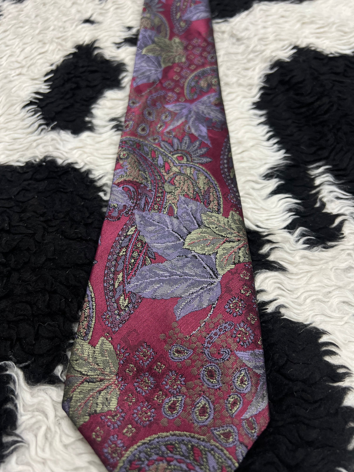 Rael Brook Paisley & Leaves Embroidered Tie