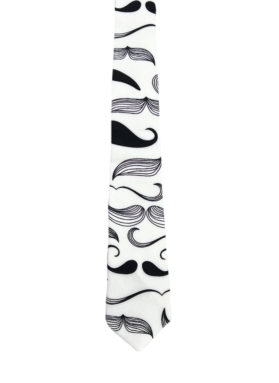 2016-Inspired Mustache Narrow Tie