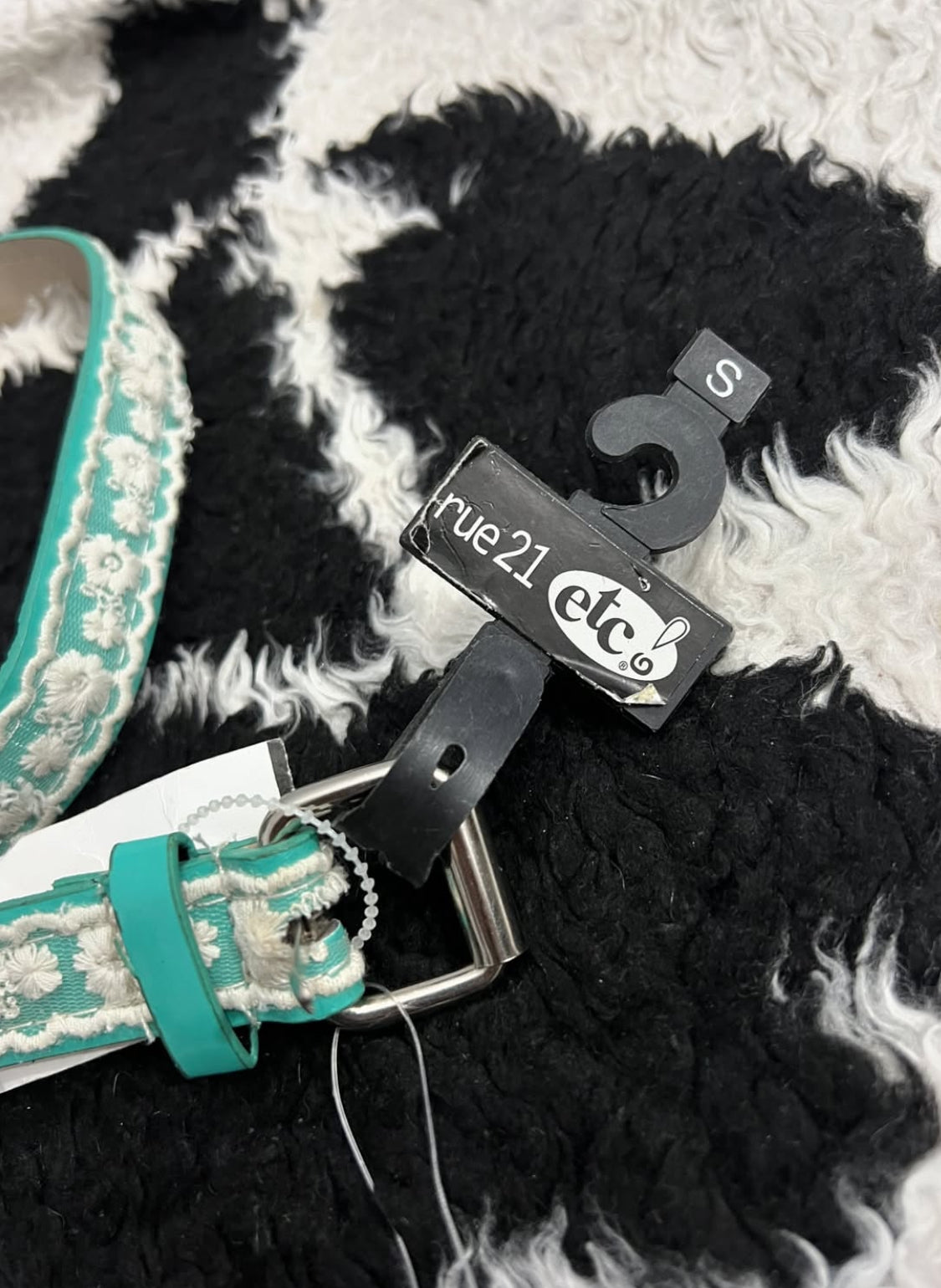 Teal Lace Narrow Belt