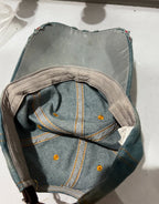 LV Bedazzled Denim Cap