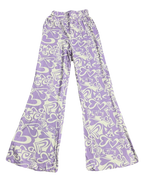 Purple & White Hearts Bellbottoms (Small)