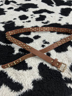 Brown Golden Studded Belt