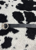 Floral Bedazzled Buckle Belt