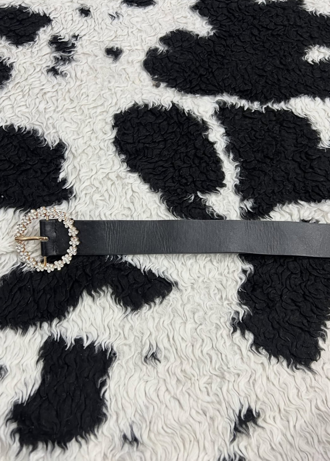 Floral Bedazzled Buckle Belt