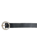Floral Bedazzled Buckle Belt