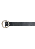 Floral Bedazzled Buckle Belt