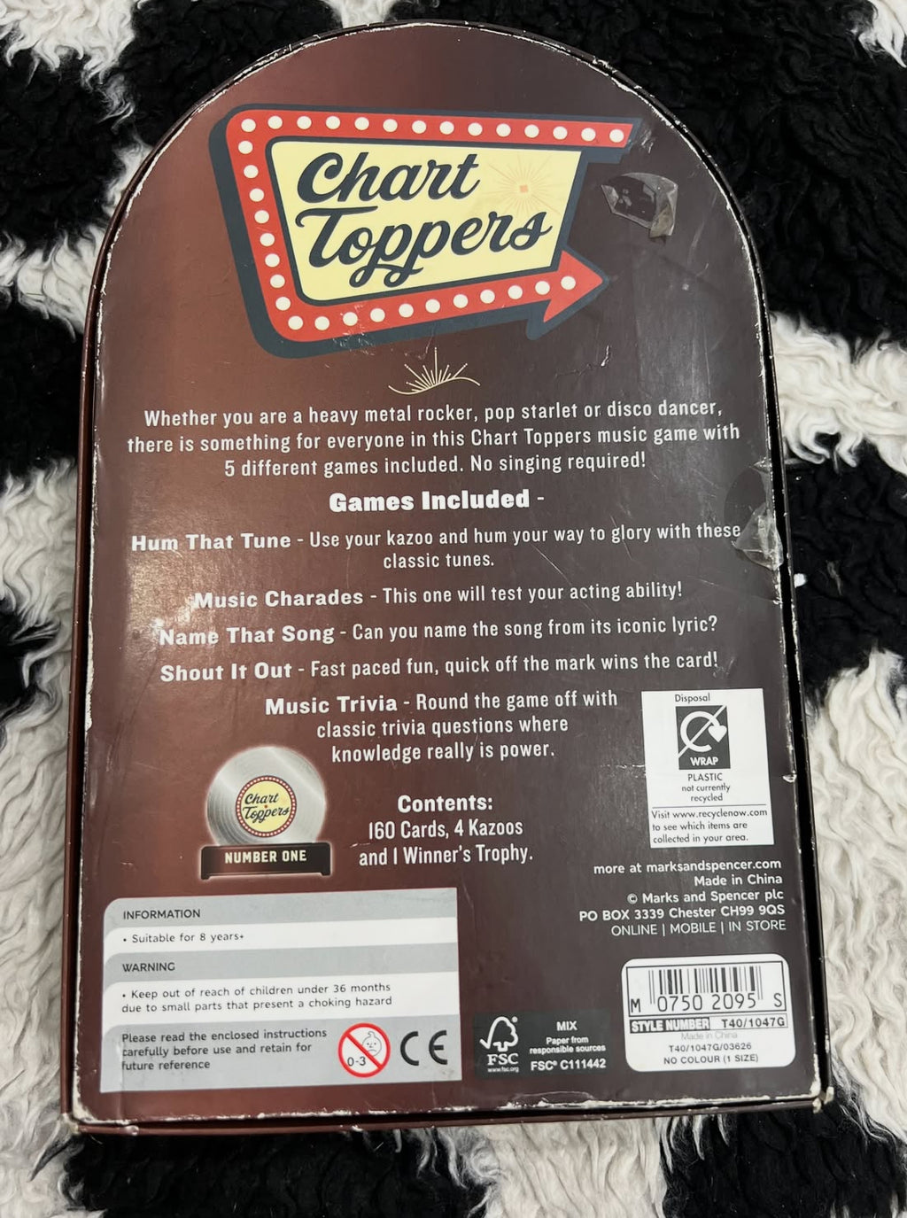 Chart Toppers Music Card Game