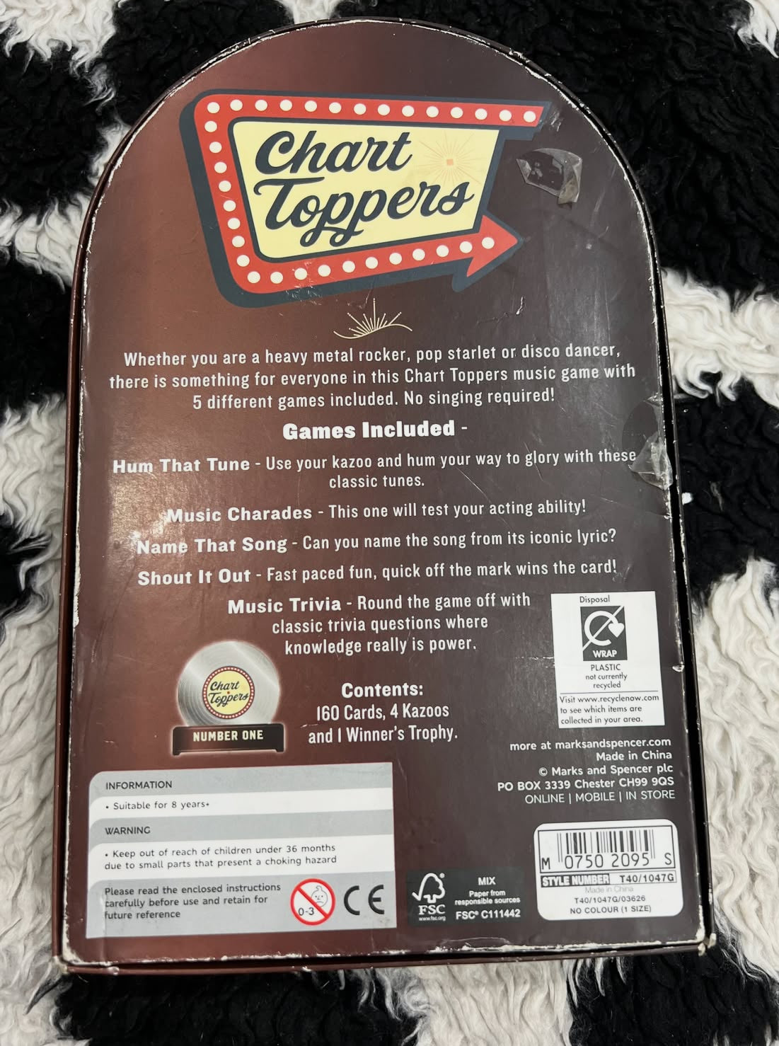 Chart Toppers Music Card Game