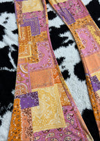 Pink & Orange Paisley Patchwork Bellbottoms (Small)