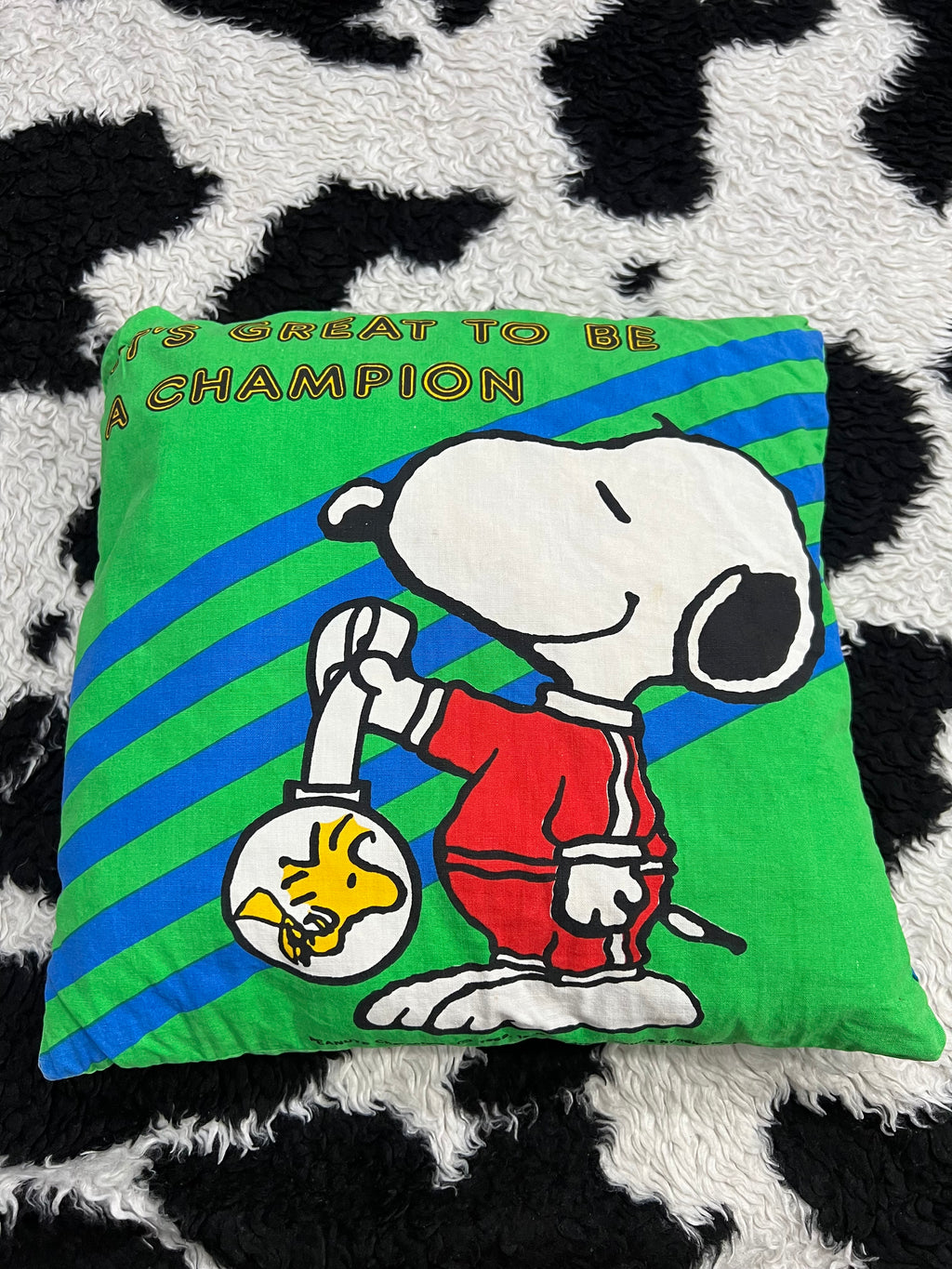 Snoopy "It's Great to be a Champion" Pillow Cushion