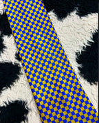 Blue & Yellow Checkerboard Tie