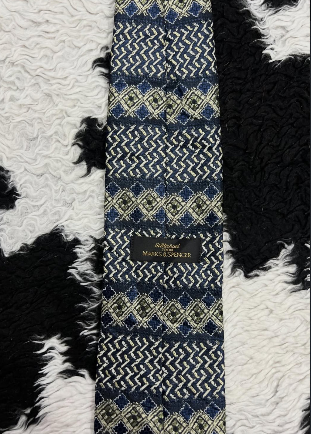 Marks & Spencer Blue EmbroideredTie