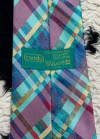Plaid Blue Purple & Lavender Tie