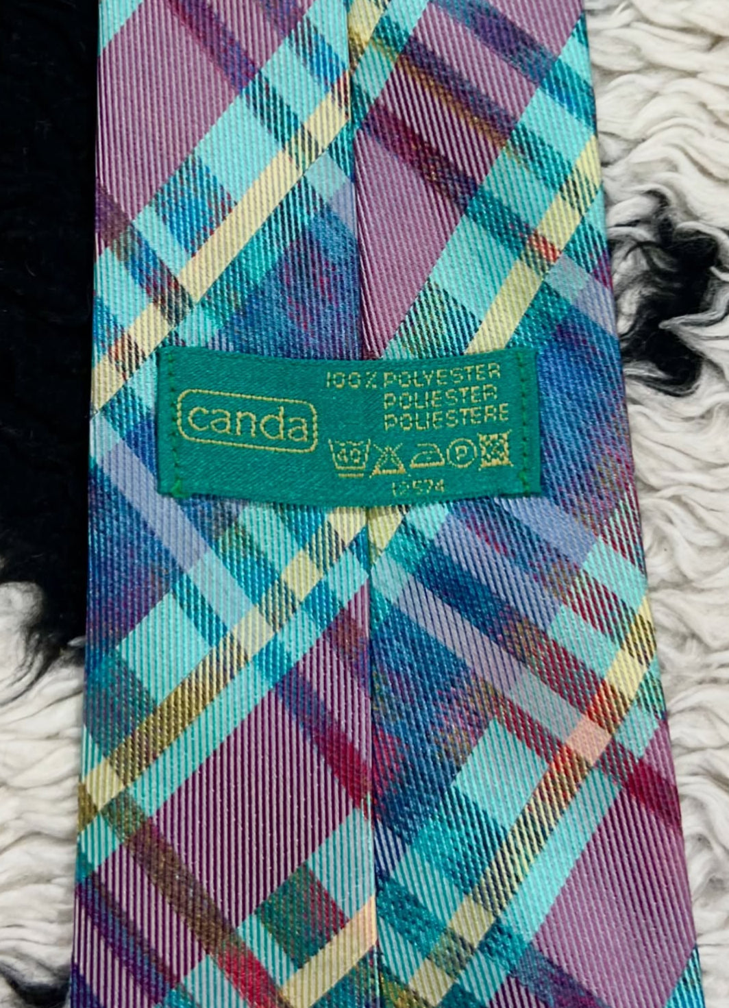 Plaid Blue Purple & Lavender Tie