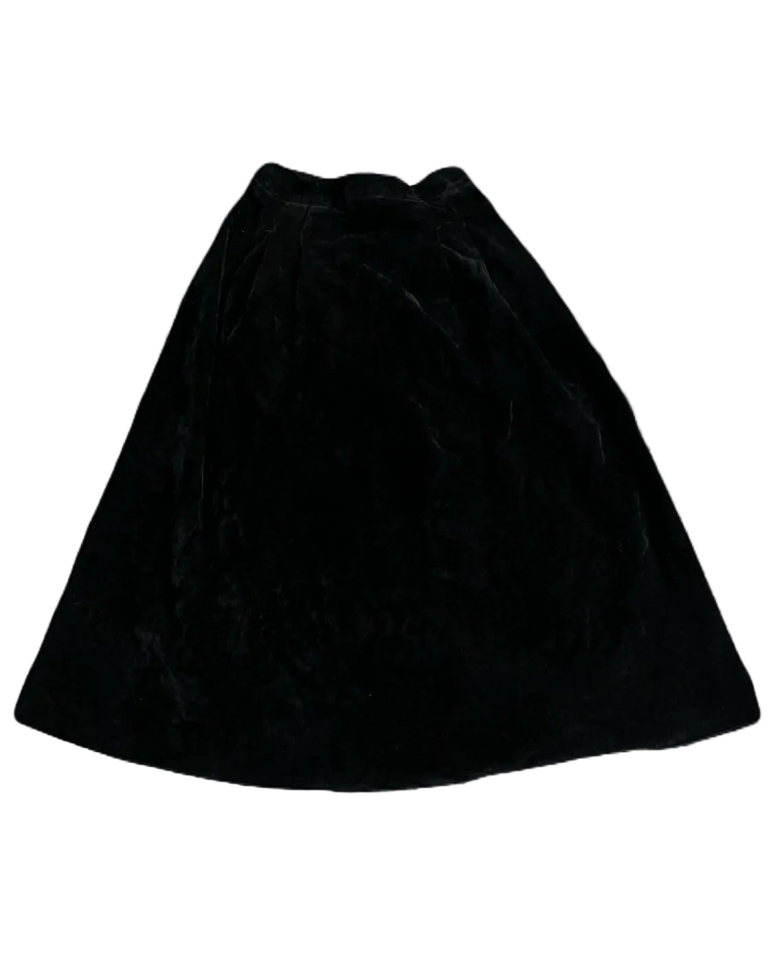 Black Long Velvet Skirt
