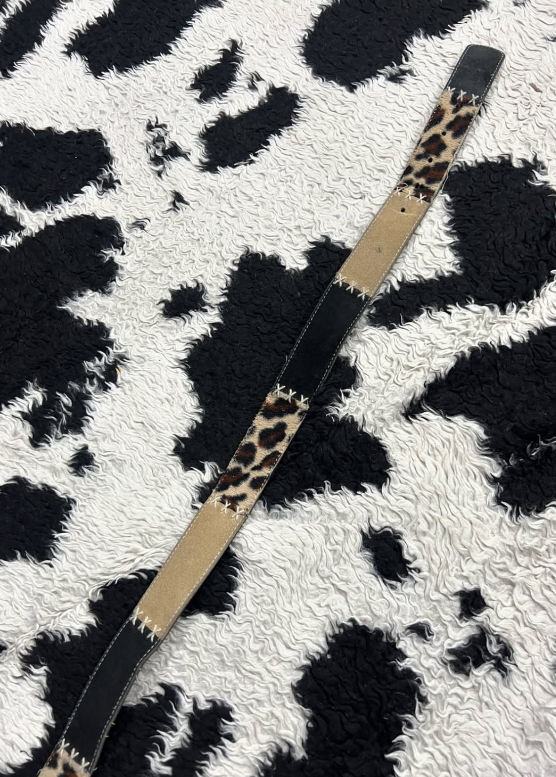 Patchwork Cheetah Print Belt