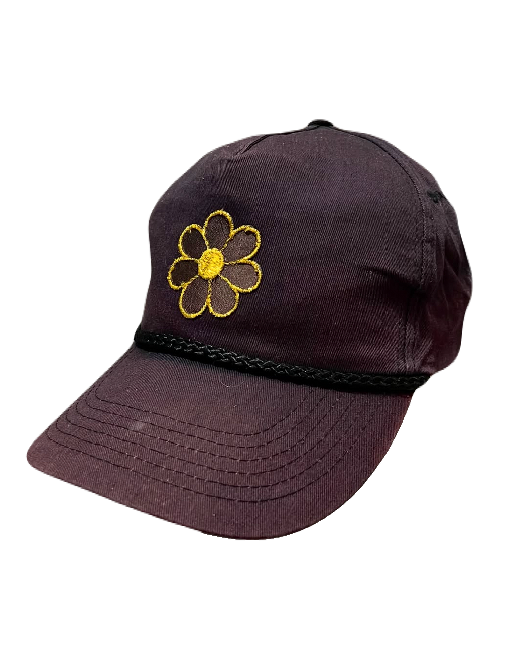 Brown Floral Cap
