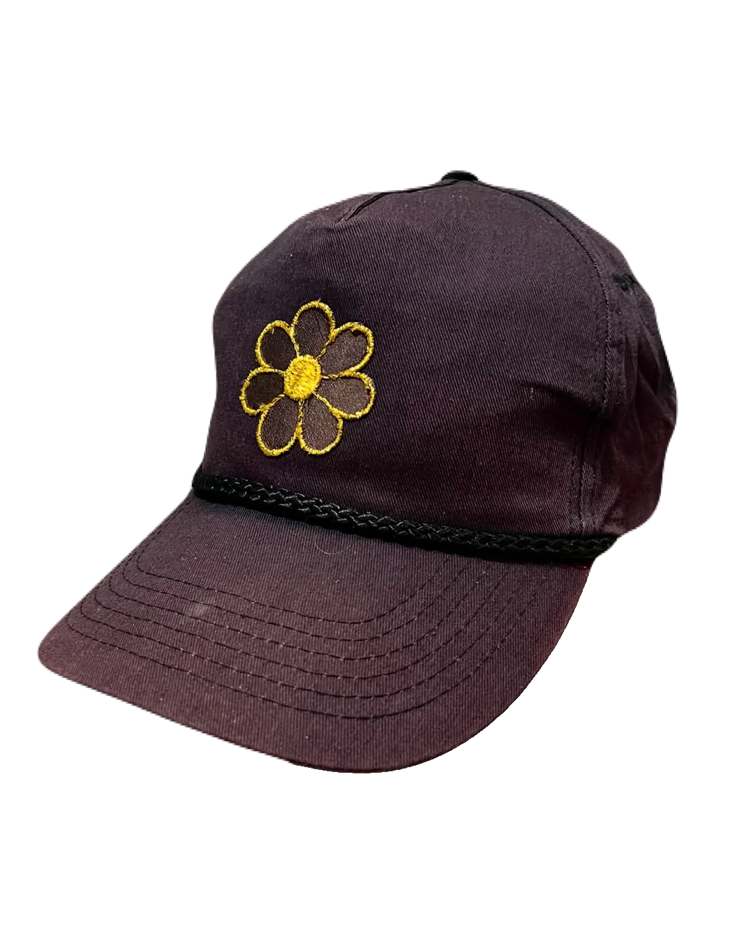 Brown Floral Cap