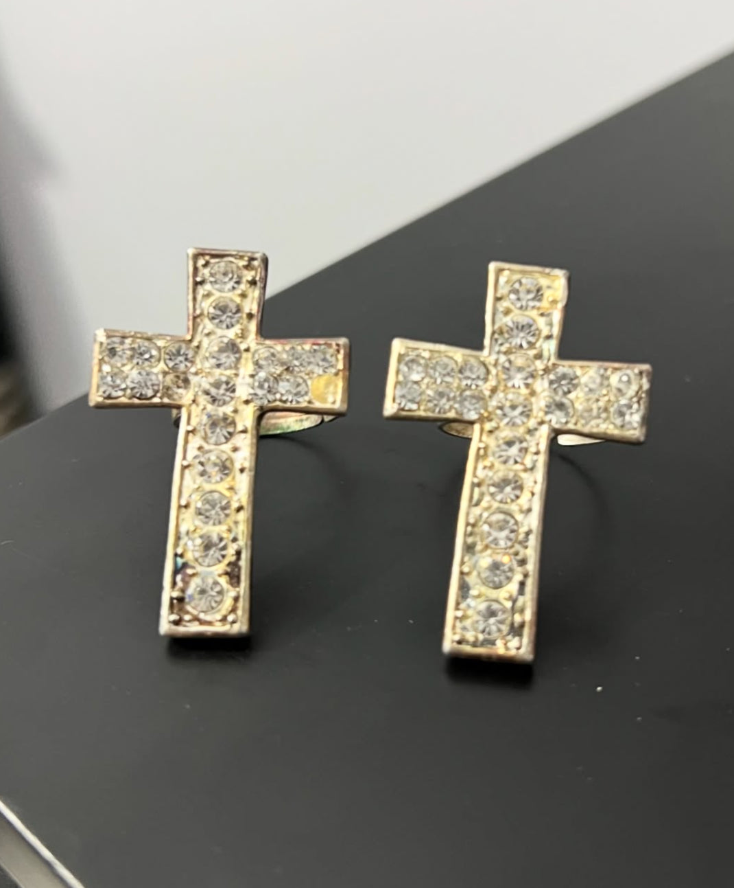 Bedazzled Cross Ring