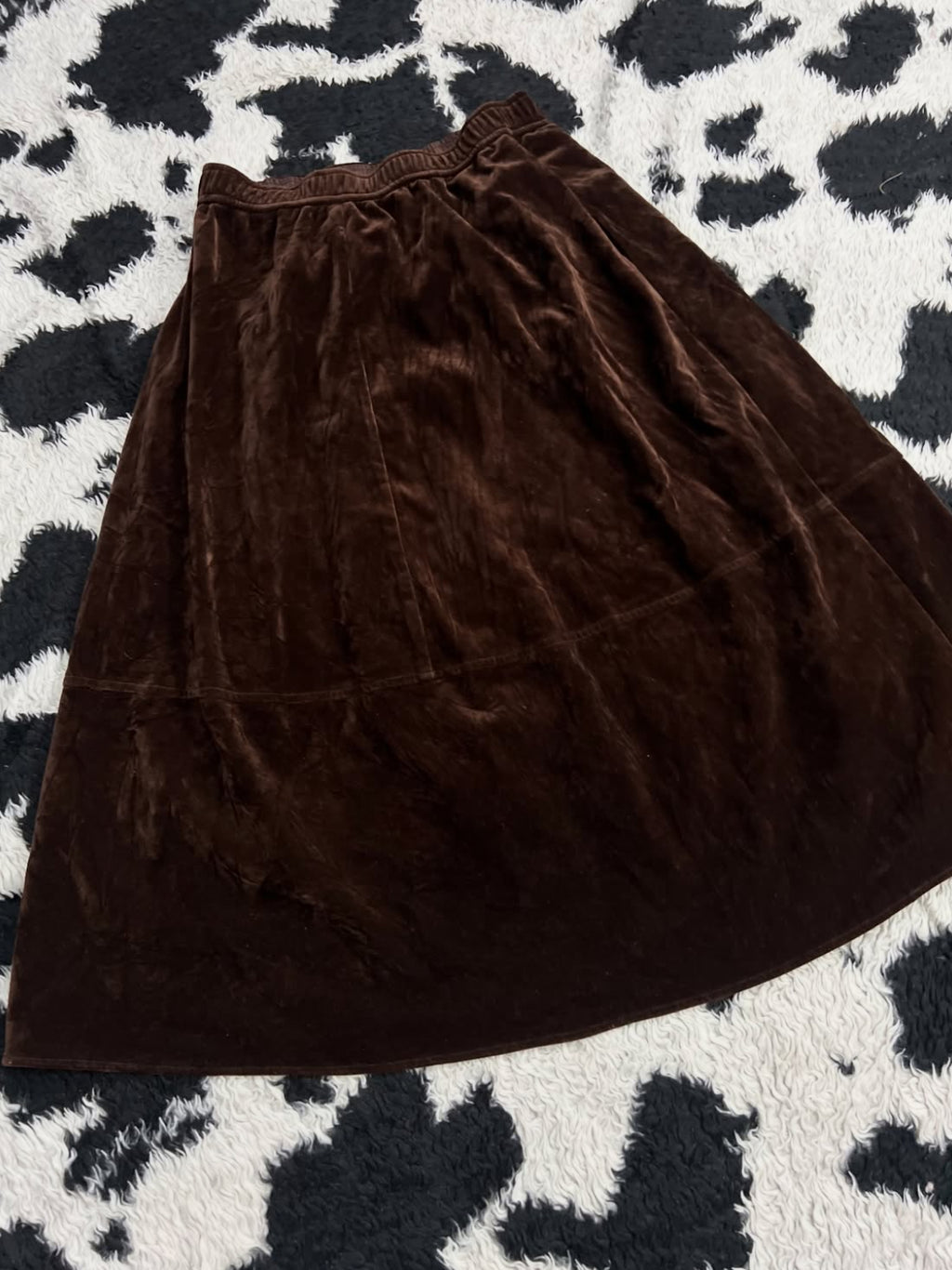 Brown Velvet Skirt