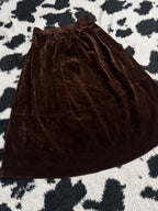Brown Velvet Skirt