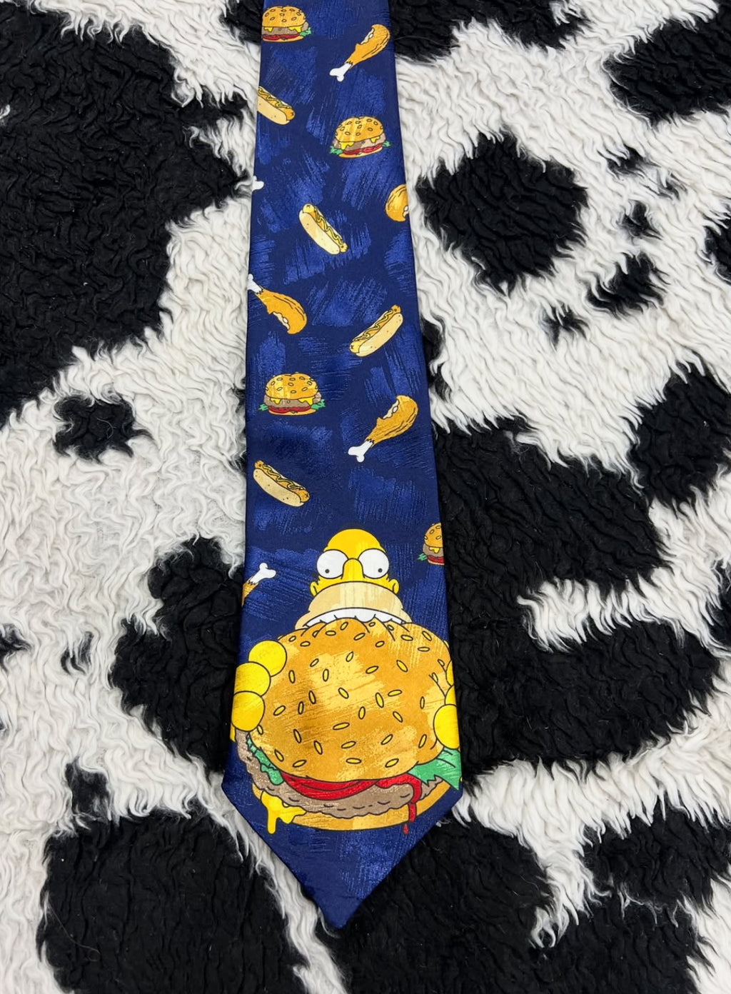 Vintage 1999 Homer Simpson Burger Tie