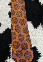 Embroidered Circular Floral Tie