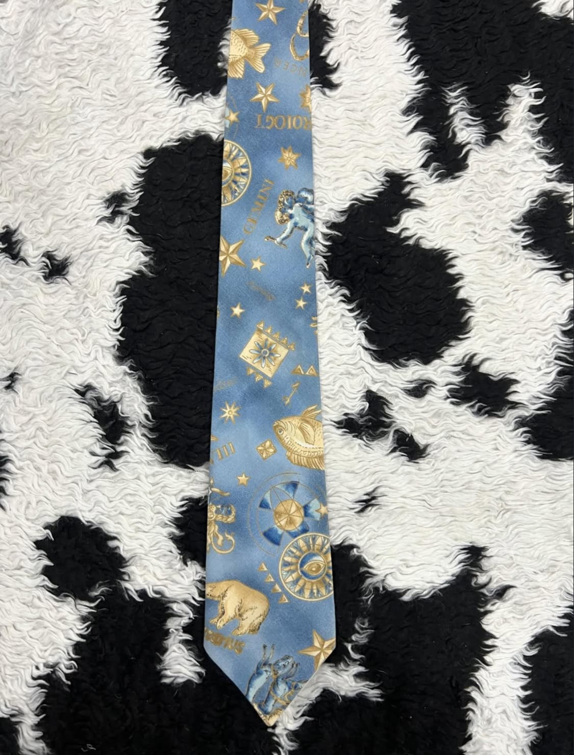 Zodiac Signs Narrow Tie