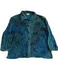 Rose Velvet-Flower Buttonup