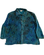 Rose Velvet-Flower Buttonup