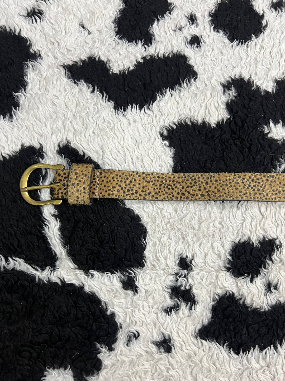 Leopard Print Fur Belt