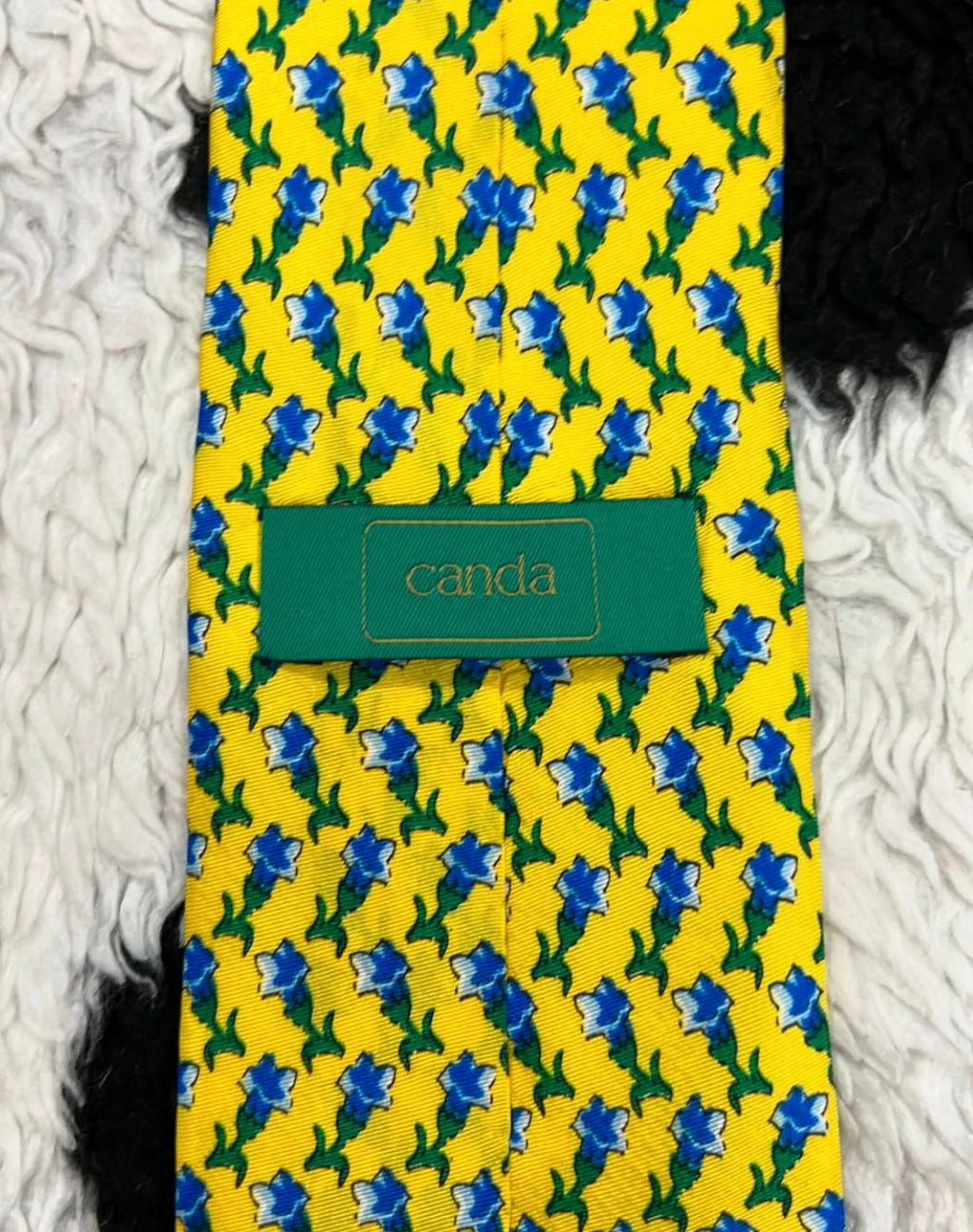 Yellow Blue Floral Tie