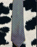 Blue & Yellow Checkerboard Tie