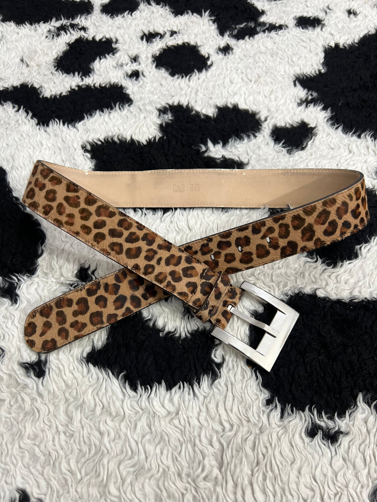 Cheetah Fur Belt