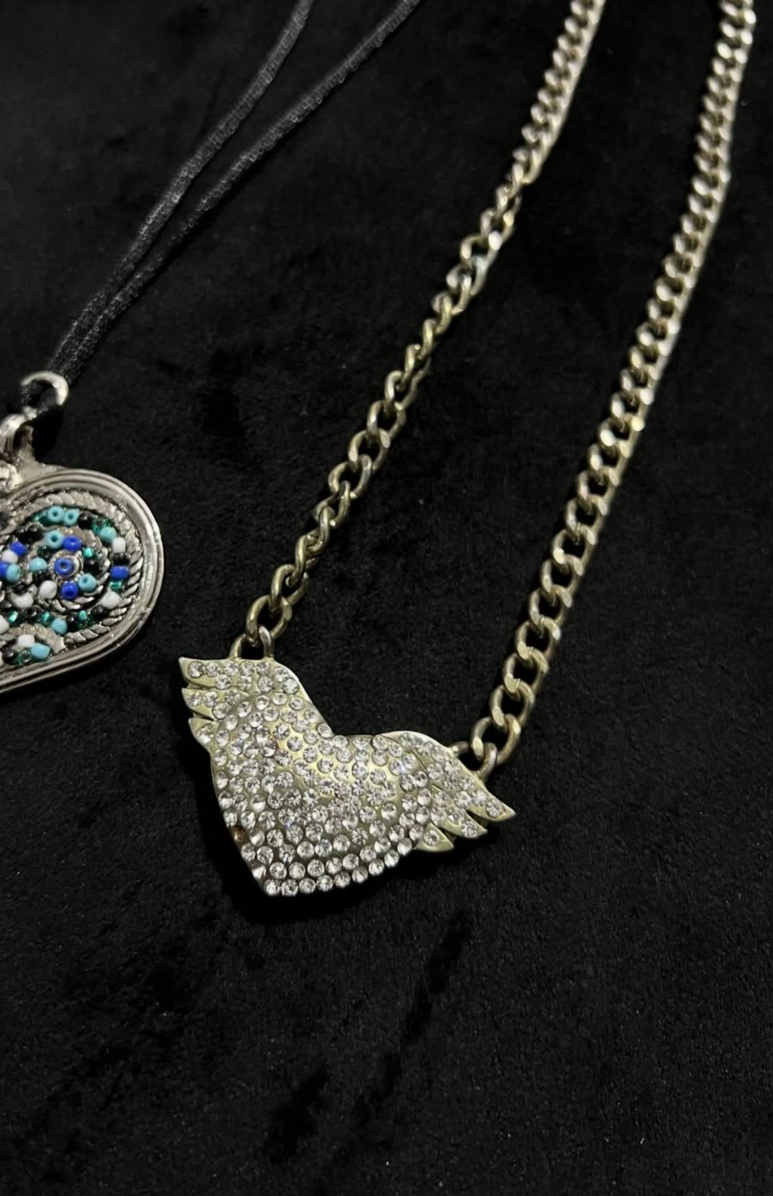 Bedazzled Heart Chain
