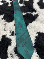 Planes & Parachute Narrow Embroidered Tie