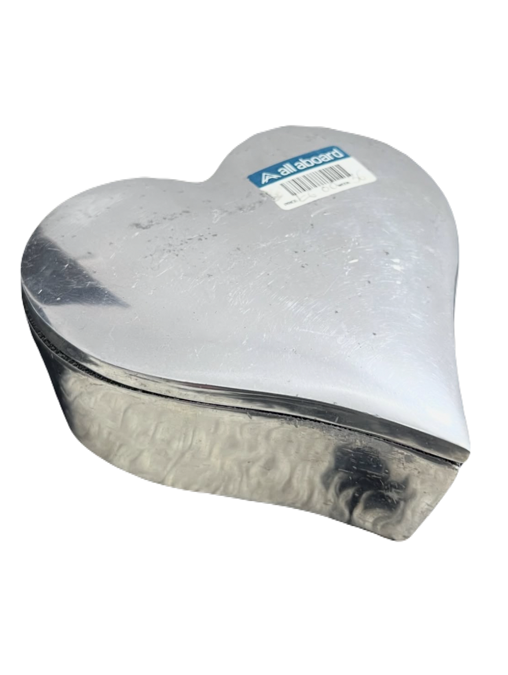 Silver Metal Heart Container