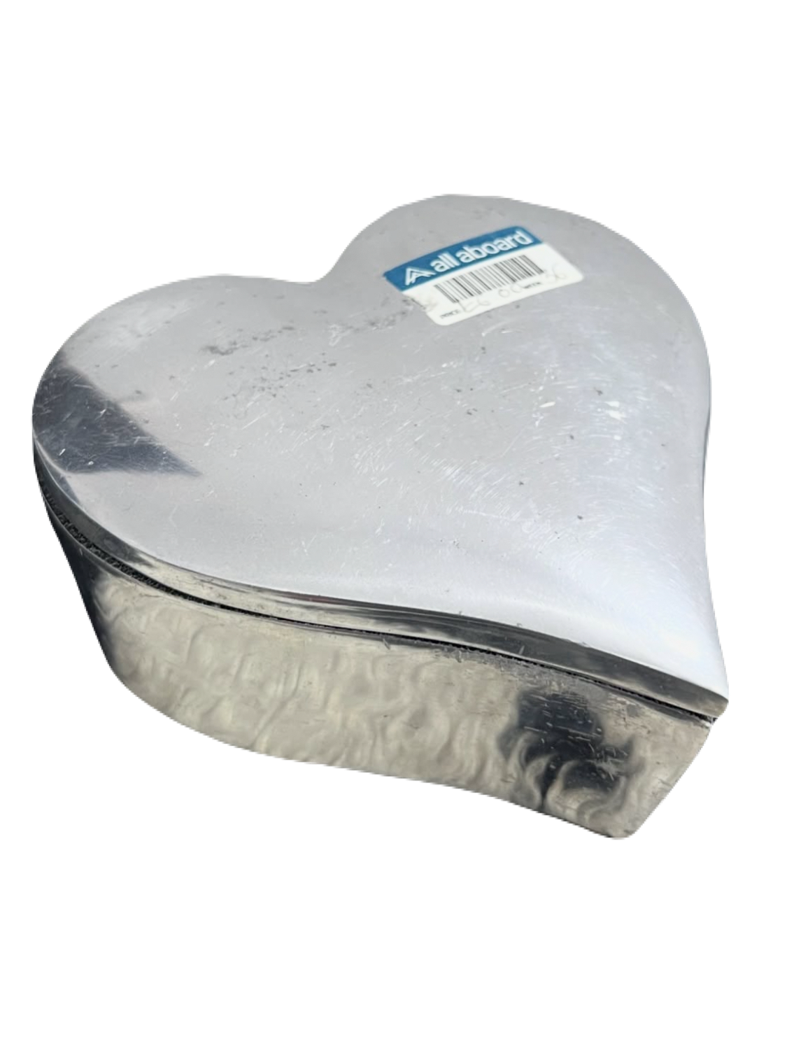 Silver Metal Heart Container