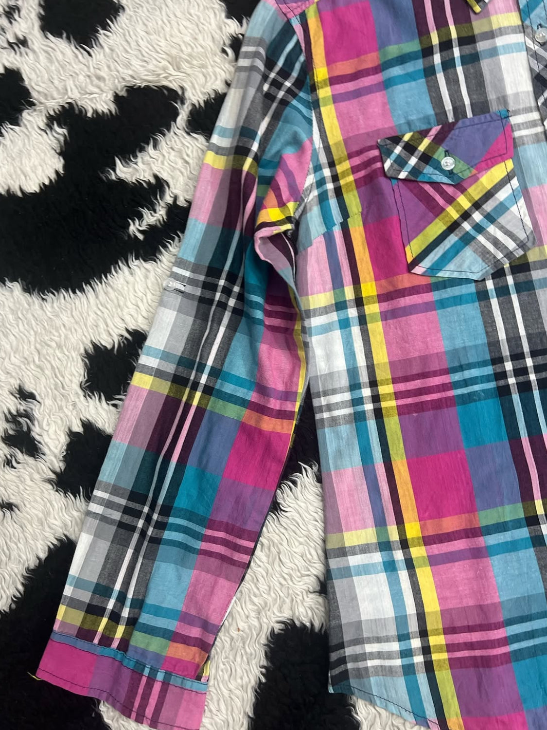 Vibrant Plaid Buttonup