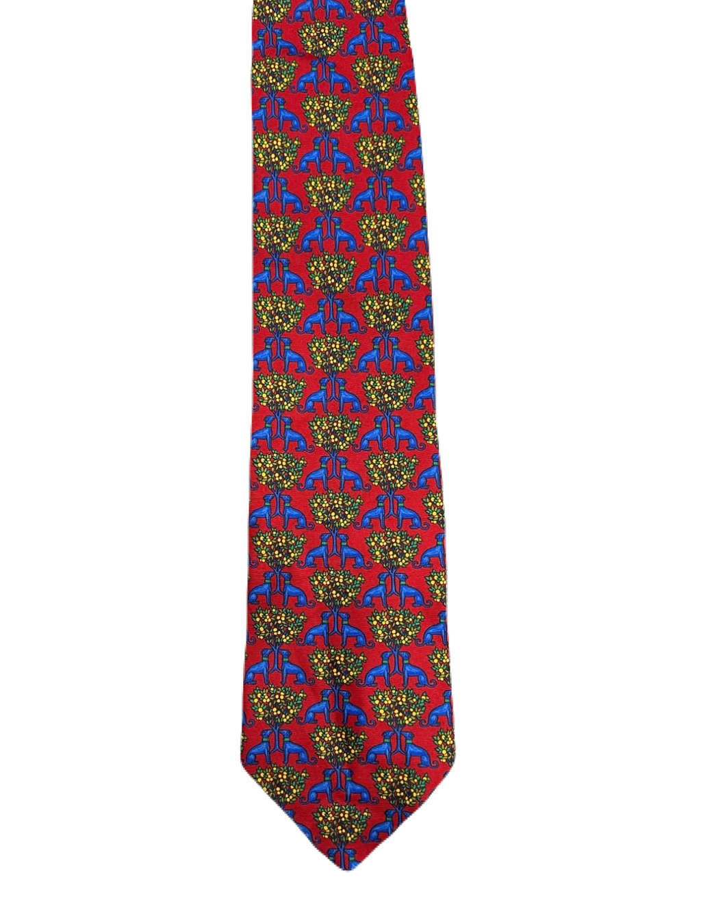 Dogs Under Fruit Tree Tie