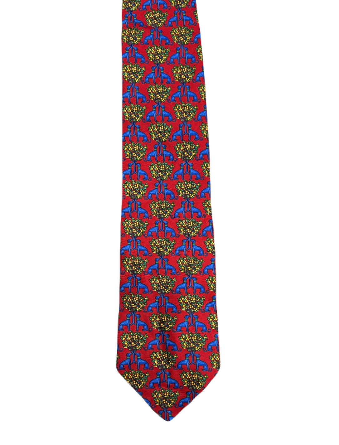 Dogs Under Fruit Tree Tie