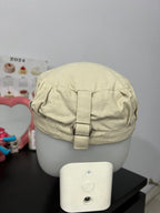 Beige Pleated Cap