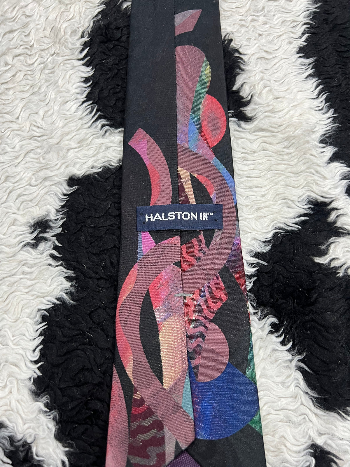 Halston III Embroidered Abstract Tie