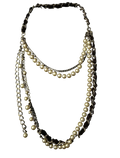 Double-Layered Brown Beaded Heavy Necklace
