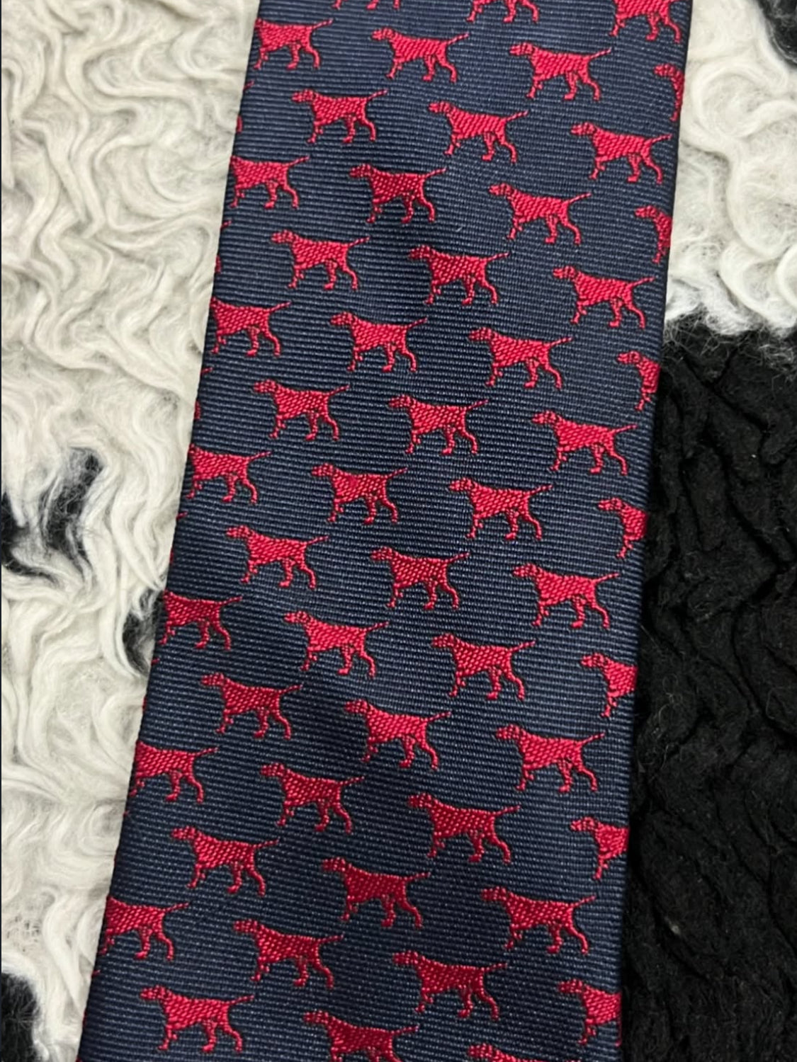 Narrow Red Dogs Tie