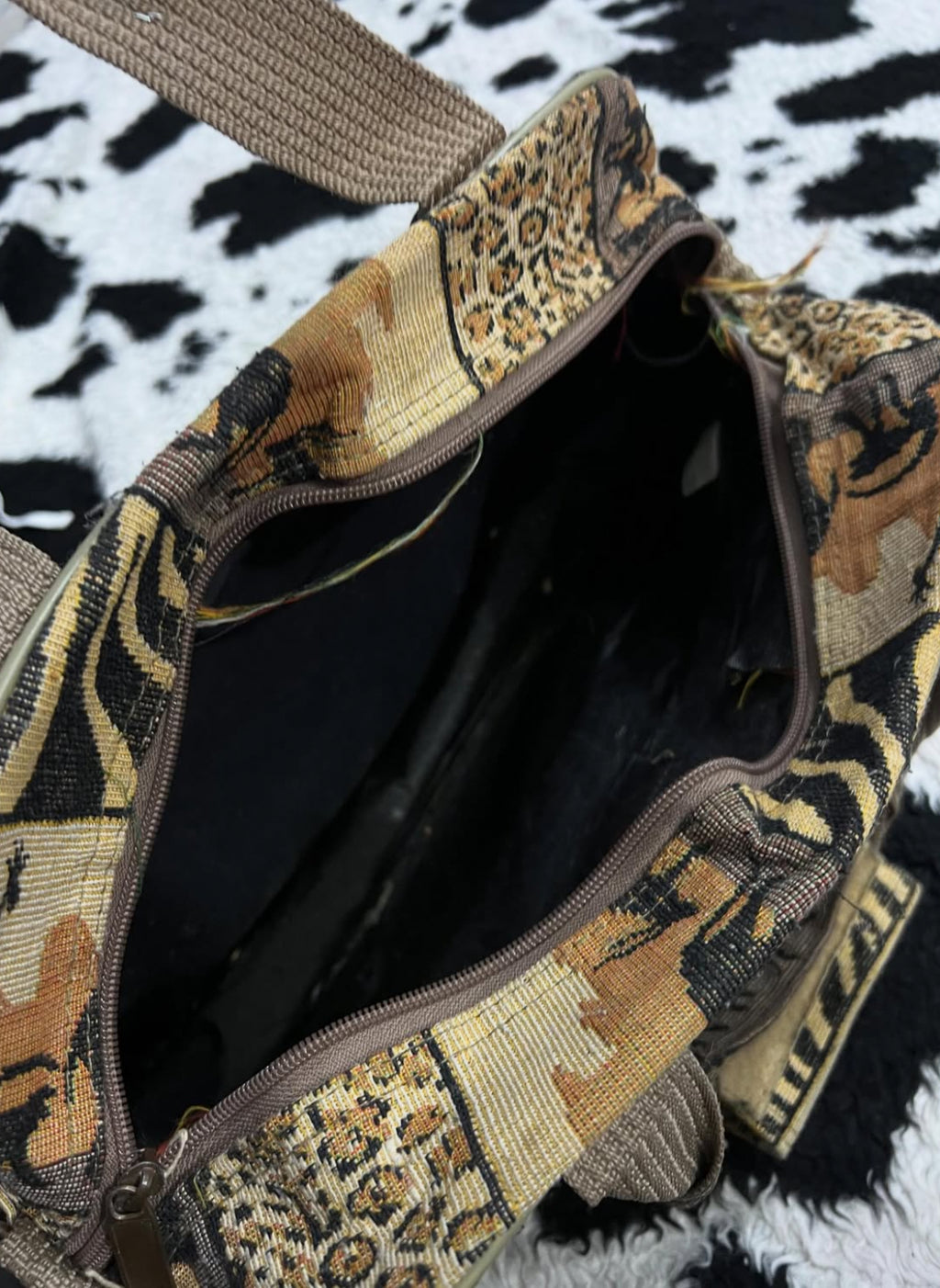Safari Animals Embroidered Bag